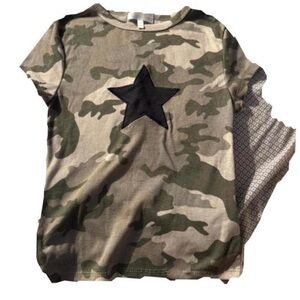 SHEIN Camouflage Tee with Black Star